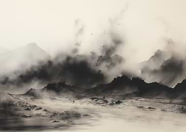 Mountain Landscape Mist