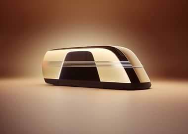 Futuristic Golden Train Concept