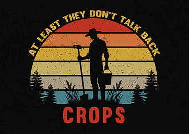 Farm Life Humor Vintage Crop Farmer