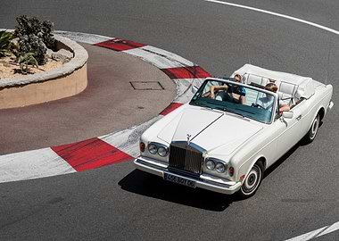 White Rolls Royce Corniche, Monaco F1 Track