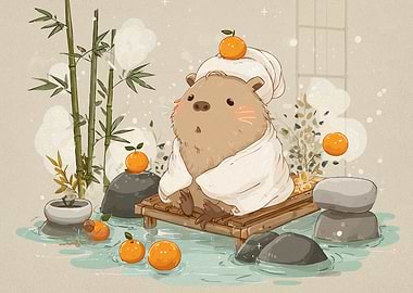 Capybara Spa Day Oranges