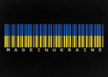 Made in Ukraine Barcode Flag
