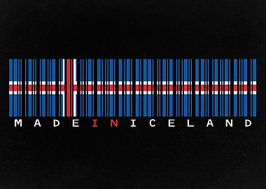 Made in Iceland Barcode Flag