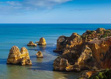 Algarve Coastal Cliffs and Rock Formations