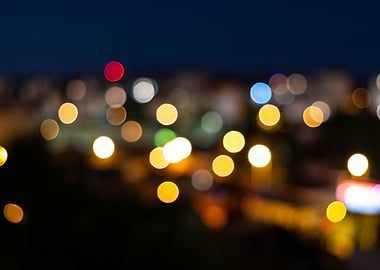 Blurred City Lights at Night