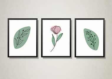 Botanical Line Art Framed Prints