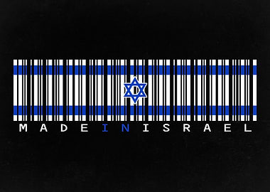 Made in Israel Barcode Flag