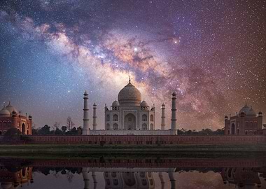 Taj Mahal under the Milky Way