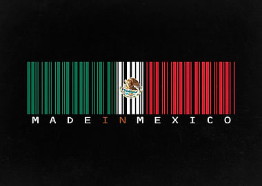 Made in Mexico Barcode Flag