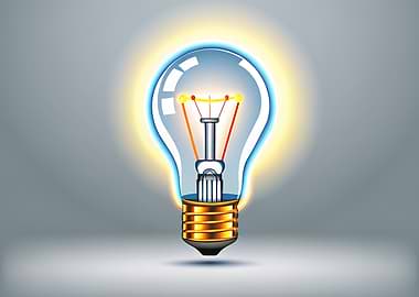 Glowing Light Bulb Illustration