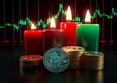 Bitcoin Candles Crypto art