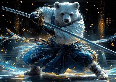 Samurai Bear with Katana