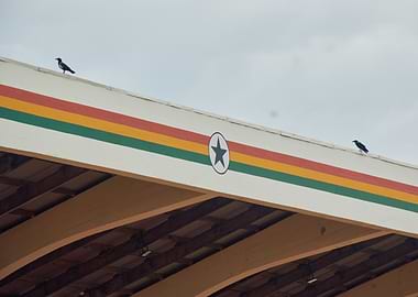 Ghanaian Colors with Star and Birds