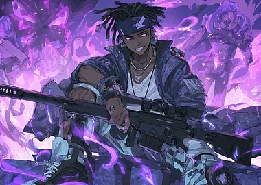 Anime Sniper Purple Energy