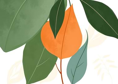 Abstract Leaves Illustration