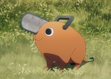 EP01 Pochita on grass