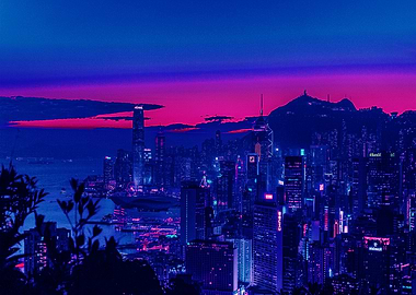 Hong Kong Skyline at Night