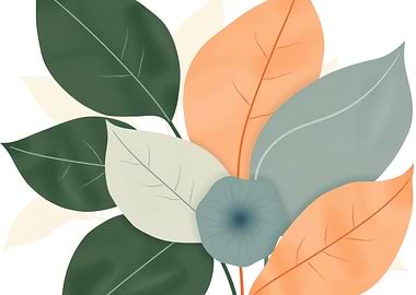 Colorful Leaves Digital Art