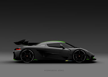 Koenigsegg Jesko Grey Landscape