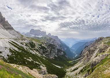Mountain Valley Landscape - Dolomites in Italy