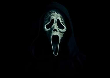 Ghostface Mask in the Dark