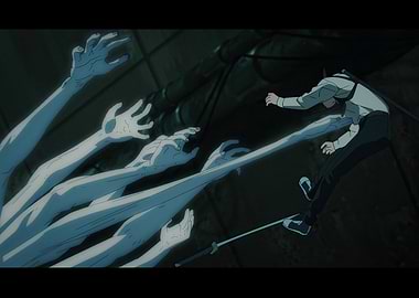 EP11 Aki fighting Ghost Devil