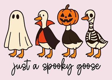 Spooky Goose Halloween Cartoon