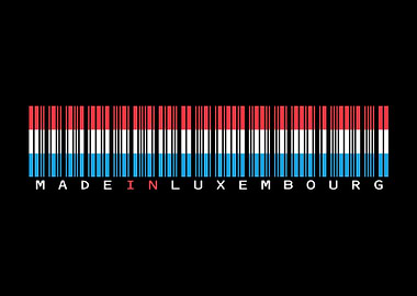 Made in Luxembourg Barcode Flag