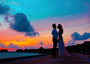 Romantic Silhouette at Sunset