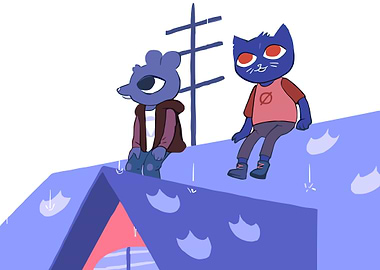 Night in the Woods: Rooftop Scene
