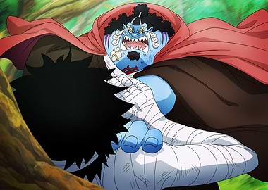 Iconic Moments Brushed Jinbe & Luffy