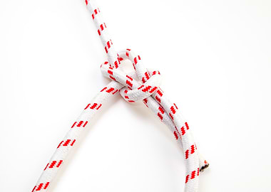 Rope Knot on White Background