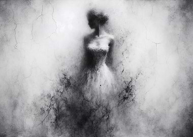 Ethereal Woman in Monochrome