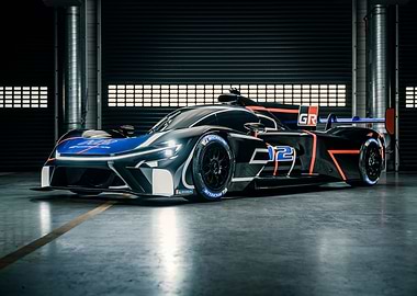 Black and Blue Racing Car