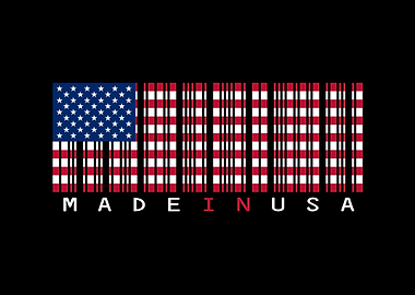 Made in USA Barcode Flag