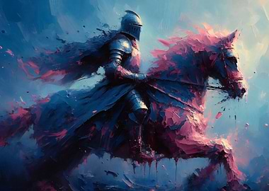 Knight on Horseback Digital Painting