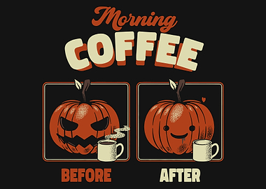 Morning Coffee Pumpkin Before and After