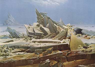 The Sea of Ice Painting, caspar david friedrich artwork