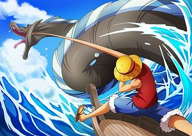 Iconic Moments Brushed Luffy & Lord of the Coast