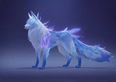 Mystical Ice Fox Animal