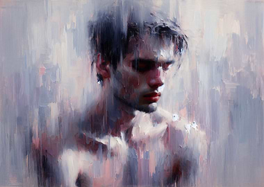 Lost in Thought - Abstract Portrait of a Man