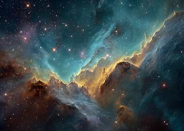 Cosmic Nebula with Stars