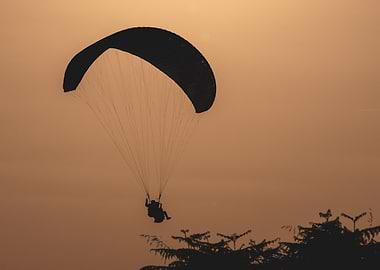 Paragliding at Sunset