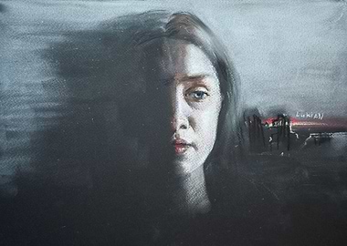 Portrait of a Woman in Soft Pastel