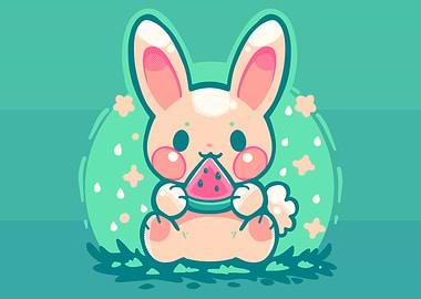 Summer Watermelon Bunny