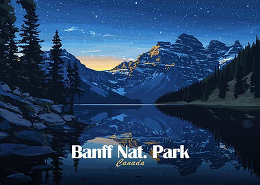 Banff National Park Night Landscape