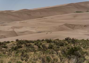 Sand Dunes with Distant Figures