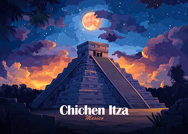 Chichen Itza at Night
