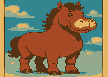 Cartoon Horse Illustration