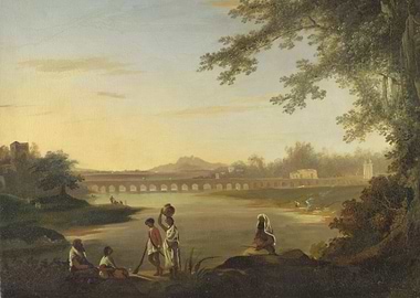 Landscape with Bridge and Figures
